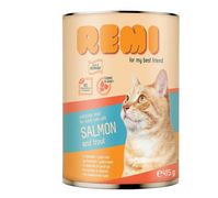 REMI Losos i pastrmka, komadići u sosu, potpuna hrana za mačke, 415g