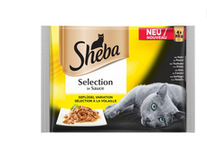 SHEBA Selection Multipack za mačke Izbor živine u sosu, 4x85g